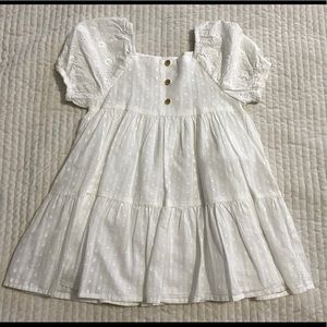 White 2T babydoll style dress